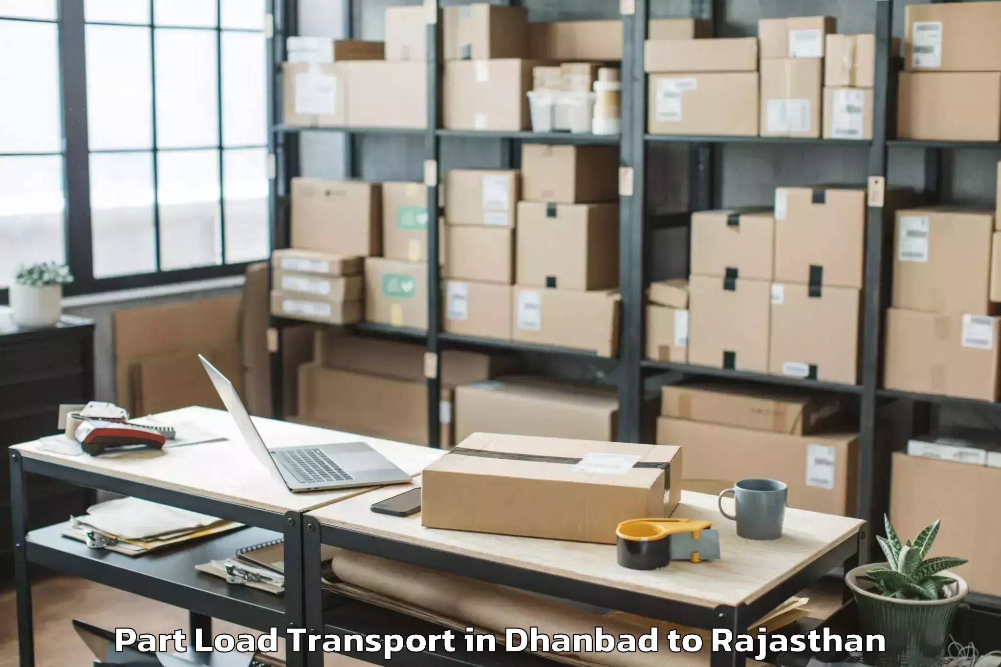 Book Your Dhanbad to Kapasan Part Load Transport Today